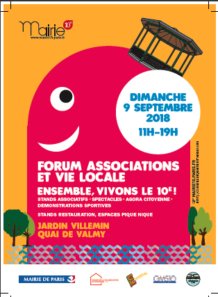 Forum des association Paris 10ème 2018 Affiche